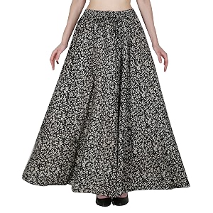 sttoffa cotton printed women wear maxi long skirt 4034 inch full length