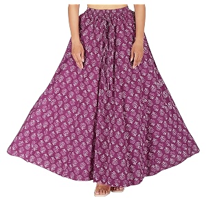sttoffa cotton printed women wear maxi long skirt 4034 inch full length