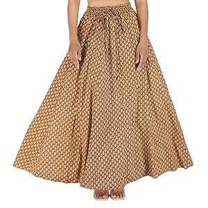 sttoffa cotton printed women wear maxi long skirt 4034 inch full length