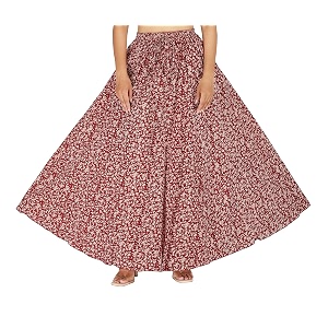sttoffa cotton printed women wear maxi long skirt 4034 inch full length