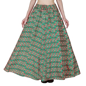 sttoffa cotton printed women wear maxi long skirt 4034 inch full length
