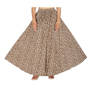 sttoffa cotton printed women wear maxi long skirt 4034 inch full length