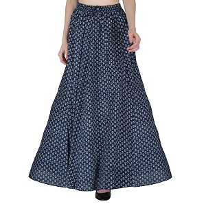sttoffa cotton printed women wear maxi long skirt 4034 inch full length