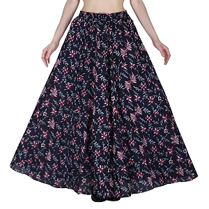 sttoffa cotton printed women wear maxi long skirt 4034 inch full length