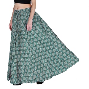 sttoffa cotton printed women wear maxi long skirt 4034 inch full length