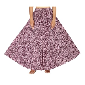 sttoffa cotton printed women wear maxi long skirt 4034 inch full length