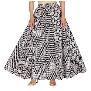 sttoffa cotton printed women wear maxi long skirt 4034 inch full length