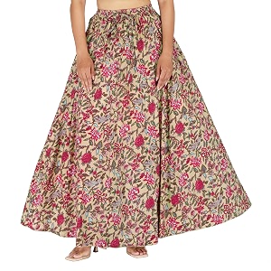 sttoffa cotton printed women wear maxi long skirt 4034 inch full length