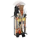 Sttoraboks Garden Tool Organizer for Corner - Heavy Duty Metal Rack with 34 Storage Compartments & 14 Hooks for Shovels, Rakes, Long-Handled Tools, Ideal for Garden, Shed, Garage Storage