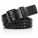 Studded Belt, Metal Punk Rock Rivet Belt with Bright Pyramid Studded for Women Men