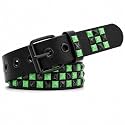 Studded Belt, Metal Punk Rock Rivet Belt with Bright Pyramid Studded for Women Men