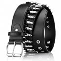 Studded Belt, Metal Punk Rock Rivet Belt with Bright Pyramid Studded for Women Men