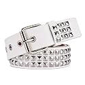 Studded Belt, Metal Punk Rock Rivet Belt with Bright Pyramid Studded for Women Men