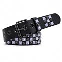 Studded Belt, Metal Punk Rock Rivet Belt with Bright Pyramid Studded for Women Men