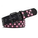 Studded Belt, Metal Punk Rock Rivet Belt with Bright Pyramid Studded for Women Men