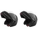 Studds Ninja Elite Black with Carbon Strip with Clear Visor Full Face Helmet (XL) & Ninja Elite with Carbon Strip with Clear Visor Full Face Helmet -Black (L)