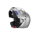 Studds Ninja Pastel Plain Flip Up Full Face Helmet (Silver Grey, M)