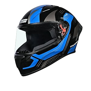 studds thunder d2 draken isi and dot certified full face helmet for men and women with spoiler and clear visor