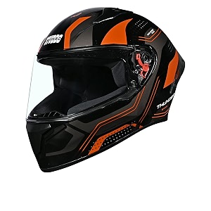 studds thunder d2 draken isi and dot certified full face helmet for men and women with spoiler and clear visor