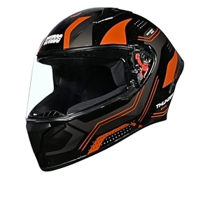 studds thunder d2 draken isi and dot certified full face helmet for men and women with spoiler and clear visor