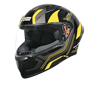 studds thunder d2 draken isi and dot certified full face helmet for men and women with spoiler and clear visor