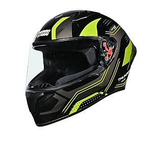 studds thunder d2 draken isi and dot certified full face helmet for men and women with spoiler and clear visor