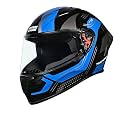 Studds Thunder D2 Draken ISI and DOT Certified Full Face Helmet for Men and Women with Spoiler and Clear Visor