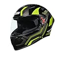 Studds Thunder D2 Draken ISI and DOT Certified Full Face Helmet for Men and Women with Spoiler and Clear Visor