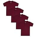 Studio 3 Boy’s - 4-Pack School Uniform Short and Long Sleeve Pique Polo Shirts