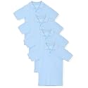 Studio 3 Boy’s - 4-Pack School Uniform Short and Long Sleeve Pique Polo Shirts