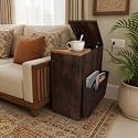 Studio Kook SEZ Sofamate Left Side Table with Storage, Junglewood