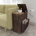 Studio Kook SEZ Sofamate Left Side Table with Storage, Junglewood