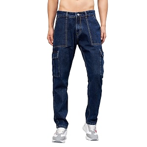 STUDIO NEXX Mens Loose Fit Cargo Jeans
