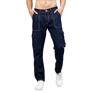 STUDIO NEXX Mens Loose Fit Cargo Jeans
