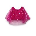 studio rasa Girls Net Sequins Embroidered Kids Cape Top for Festive Wedding