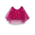 studio rasa Girls Net Sequins Embroidered Kids Cape Top for Festive Wedding