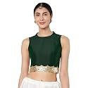 studio rasa Women39s Dupion Sequin Embellished Crop