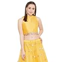 studio rasa Women39s Dupion Sequin Embellished Crop