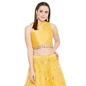 studio rasa Women39s Dupion Sequin Embellished Crop