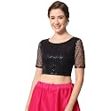 studio rasa Women39s Net Sequin Embroidered Sheer