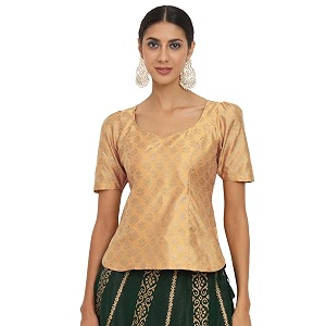 studio rasa Womens Silk Blend Hand Block