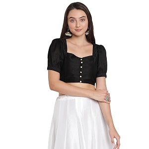 studio rasa Womens Silk Blend Printed V-Neck