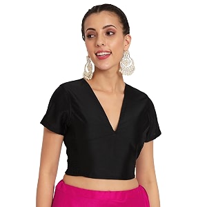 studio rasa Womens Silk Blend Stretchable Crop