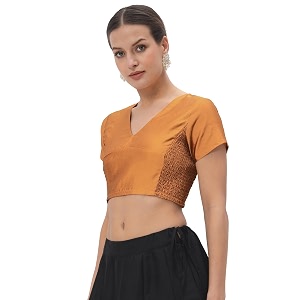 studio rasa Womens Silk Blend Stretchable Crop
