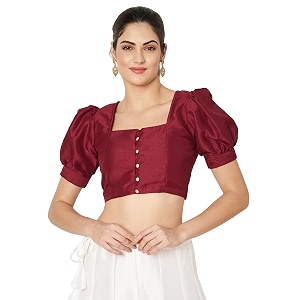 studio rasa Womens Silk Blend Printed V-Neck