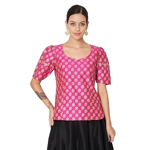 studio rasa Womens Silk Blend Hand Block