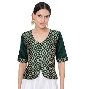 studio rasa Womens Silk Blend Block Printed