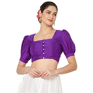 studio rasa Womens Silk Blend Printed V-Neck