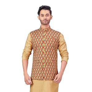 Studio Shringaar Mens Nehru Jacket Waist Coat