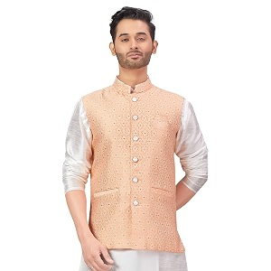 Studio Shringaar Mens Nehru Jacket Waist Coat